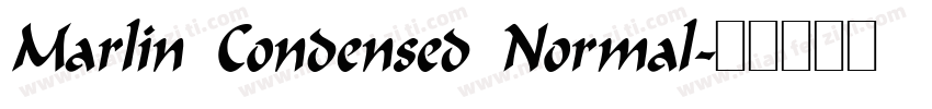 Marlin Condensed Normal字体转换